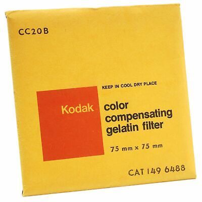 Kodak CC20B Color Compensating Gelatin Filter 75mm x 75mm
