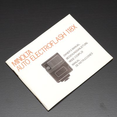Minolta Auto ElectroFlash 118X Owner's Manual