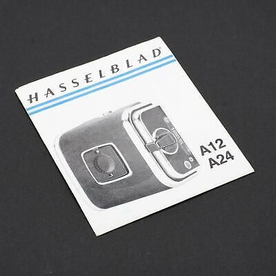 Hasselblad A12/A24 Magazine Instructions