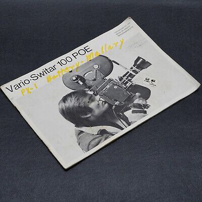 Bolex Vario-Switar 100 POE Instructions For Use
