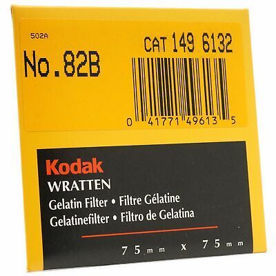 Kodak No. 82B Wratten Gelatin Filter 75mm x 75mm