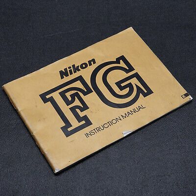 Nikon FG Instruction Manual