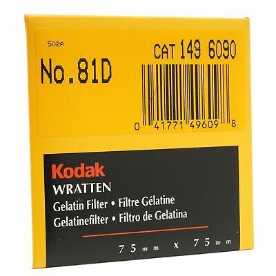 Kodak No. 81D Wratten Gelatin Filter 75mm x 75mm