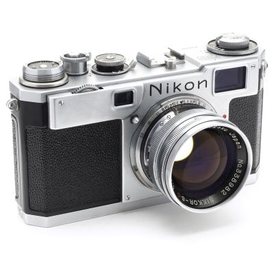 Nikon S2 Black Dial Rangefinder Camera w/Nippon Kogaku Nikkor-S.C 5cm F/1.4 Lens