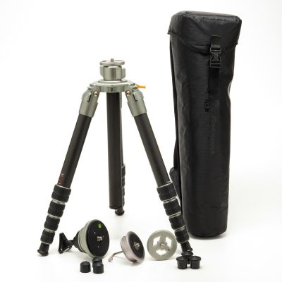 Fotopro TL-85C 5-Section Carbon Fiber Tripod w/ Interchangeable Head Mounts