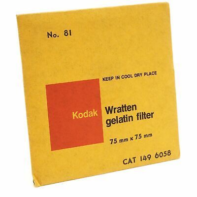 Kodak No. 81 Wratten Gelatin Filter 75mm x 75mm