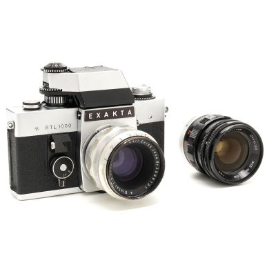 Exakta RTL 1000 35mm Film Camera w/ Jena 58mm F/2 Biotar & Cavalier 35mm f/2.8