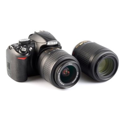 Nikon D3100 14.2MP Digital SLR Camera w/ AF-S 18-55mm & 55-200mm G VR DX Lenses