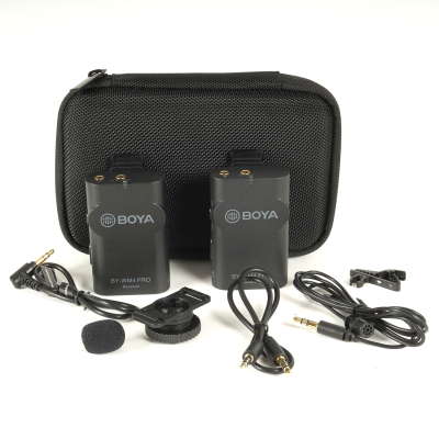 BOYA Digital Wireless Microphone Kit Transmitter Dual Channel BY-WM4-PRO