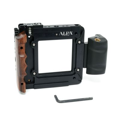 Alpa 12 STC Camera w/ Hand Grips Black Left and Rosewood Right