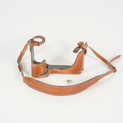 Kaza Brown Leather Half Case with Leather Strap for Sony A7 IV