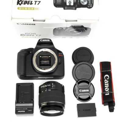 Canon EOS Rebel T7 Digital SLR Camera w/ 18-55mm III Lens: Shutter Count ≤ 2,600