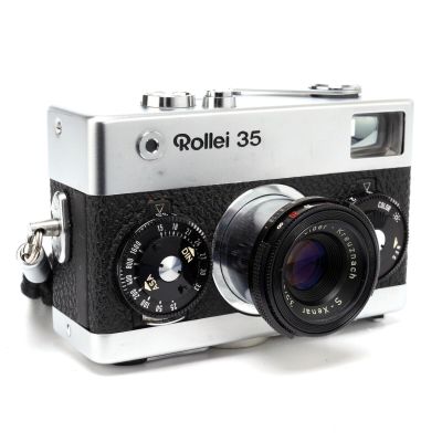 Rollei 35 Film Camera w/ S-Xenar 40mm f/3.5 Lens Singapore Chrome